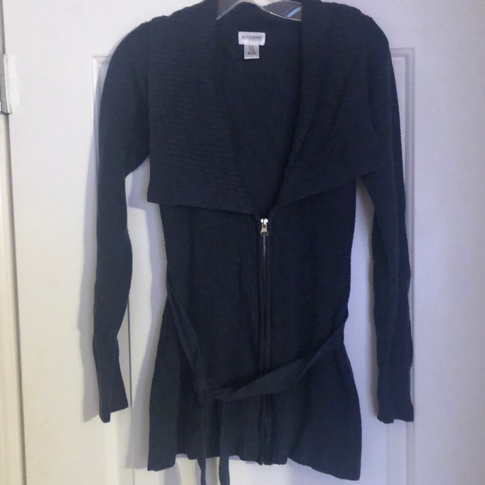 Motherhood Maternity ribbed blue sweater